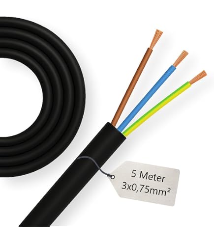 10m Lampenkabel Weiß H03VV-F 3x0,75 Mm² – Flexibel, Für Leuchten & Inneninstallation