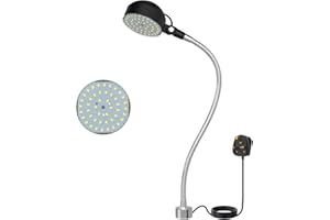 YOUTEMEI Magnetic Work Light,12W Led Magnetic Lamp, IP65 Water Proof Flexible Gooseneck Lamp for Lathe Milling, Drill Press, Industrial Lighting…