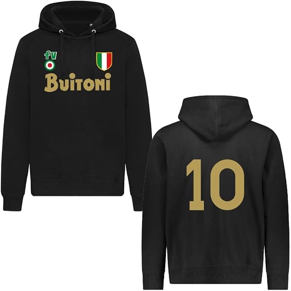 Felpa Napoli Tifosi Ultras Cappuccio Cotone 100% Made In Italy