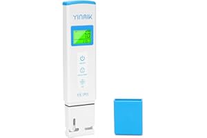 pH Meter YINMIK Digital pH Tester Professional pH Test Kit with Horizontal Display pH & Temp Water Quality Tester Acidity & Alkalinity Tester for Drinking Water Pool Hydrogen Aquarium Pond Hydroponic