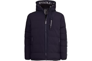 Spindle Boys Long Padded Winter Parka Coat Youths Showerproof School Jacket Zip Pockets