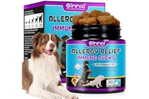 GLONESEBLUM Itch and Immune Chews for Dogs,Dog Allergy Relief Treats,Soothe Itchy Skin,Paws,Eyes, Ears,Stop Itching,Licking,Sneezing,Redness,Chewing Paws,for All Breeds and Sizes Peking Duck 30 Chews