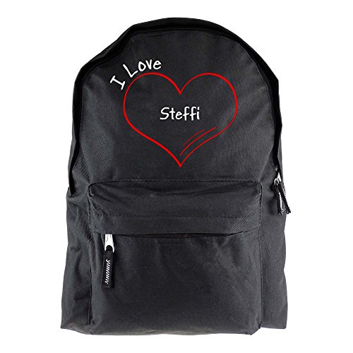 Preisvergleich Produktbild Rucksack Modern I Love Steffi schwarz