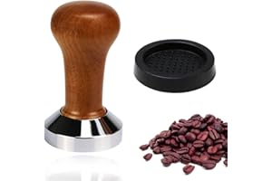 ACONDE Sabotaje de Café, Sabotaje de Espresso, Fabricado en Acero Inoxidable 304 apto para Alimentos, con Almohadilla de Silicona, 51 mm