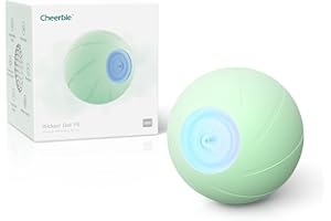 Cheerble Giocattolo interattivo per cani, Wicked Ball PE, 3 modalità interattive, palline giocattolo per cani, con luci a LED per cani di grossa taglia, ricaricabili DC, regalo di compleanno (verde)