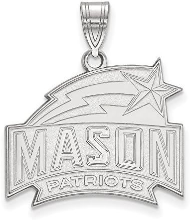 Sterling Silver LogoArt George Mason University Large Pendant
