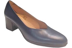 ARIADNA SÁNCHEZ Zapatos de Salón Mujer Belona, Cómodos 24 Horas para Azafatas, Trabajo. Calzado de Piel Fabricado en España Tacón Medio