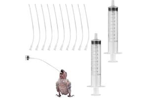SGERUFZ 10 Pièces Tubes d'Alimentation pour Oisillons avec 2 Seringues de 10 ml, Outil de Nourrissage Manuel pour Bébés Oiseaux et Perroquets, Alimentation, Lait, Eau, Médicaments, Facile à Nettoyer