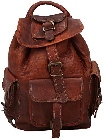 Exclusive 9 Inch Long &amp; 12"Inch Tall Vintage Designed Rustic Brown 100 %Genuine Full Grain Veg Tan Leather Shoulder Bag Crafted By Indicraft Inc