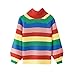 Produktbild FeiBeauty 2018Women's Stehkragen Langarm Rainbow Colorblock Strickpullover Stricken Damen Young Vibrant Sweatshirt
