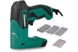 VONROC Grapadora eléctrica - Juego completo que incluye 900 grapas y 300 clavos