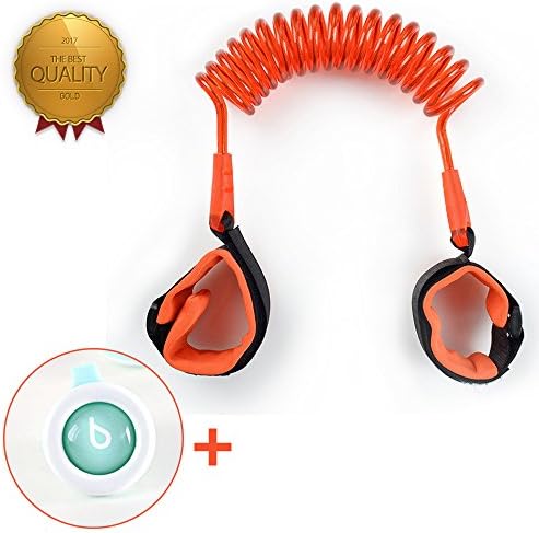 ELECPLAY Baby Child Anti Lost Wrist Link Safety 360° Breathable Wrist Link 72inch (Orange)