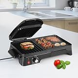 ⭐⭐⭐⭐⭐ Con este electrodoméstico multifuncional puedes hacer sándwiches calientes, preparar verduras, carne o pescado sobre el grill, huevos fritos