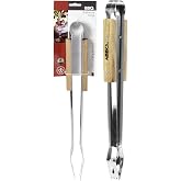 Via Gardenia Barbek&uuml; Maşası Ahşap Sap Paslanmaz &Ccedil;elik 40,5Cm