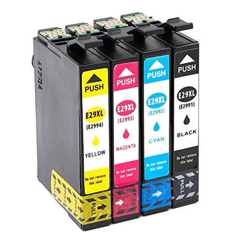Itari Kompatibel Epson 29XL Druckerpatronen für Epson Expression Home XP-235 XP-332 XP-335 XP-432 XP-245 XP-247 XP-342 XP-345 XP-435 XP-442 XP-445 XP-330 XP-430 (1 Schwarz,1 Cyan,1 Magenta,1 Gelb / 4 Pack )