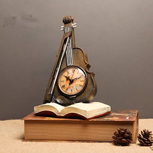 European retro musical instrument clock model creative home crafts opening birthday