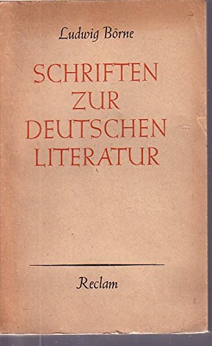 Schriften zur deutschen Literatur. [Bemerkungen über Sprache und Stil. Dramaturgische Blätter. Vermischte Aufsätze. (Hamlet ... Der Jude Shylock ... Hamann. Goethes Briefwechsel mit einem Kinde. Über den Charakter des Wilhelm Tell in Schiller Drama.