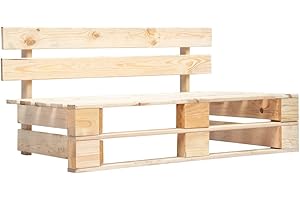 vidaXL Garden Pallet Bench - Versatile Outdoor/Indoor Patio Chair, Impregnated Pinewood, 110x65x55cm, Rustic Brown