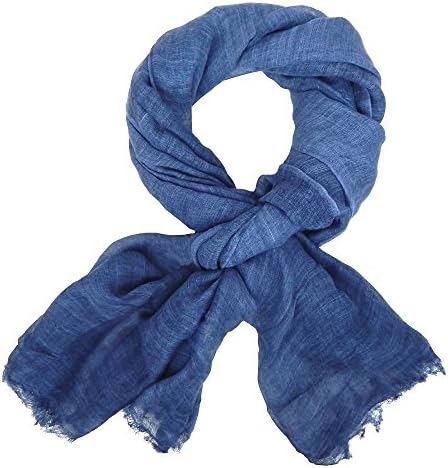 Scarf shawl men by Ella Jonte Classic-Line cotton blue uni