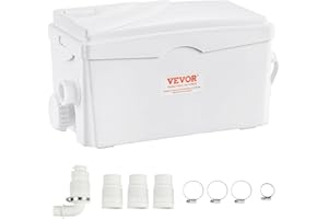 VEVOR Pompa Trituratore 350 W Portata 6000 L/h Prevalenza 7 m Pompa Maceratore per Acque Luride con 3 Ingressi Acqua per Cantina, Macchina per lo Smaltimento delle Acque Reflue della Lavanderia