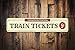 Produktbild Personalisiertes Schild für Bahntickets, 5 Cent, personalisierbar, Familiennamenschild, Zugliebhaber, Mann, Höhlendekoration, dekorative Metallschilder für Frauen, Wandposten, Blechschild, Geschenk