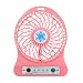 Produktbild sunnymi Schreibtisch USB Mini Fan/Tragbare Wiederaufladbare/LED-Licht/Klimaanlage/18650 Batterie/Einzigartig und Modisch (rosa)