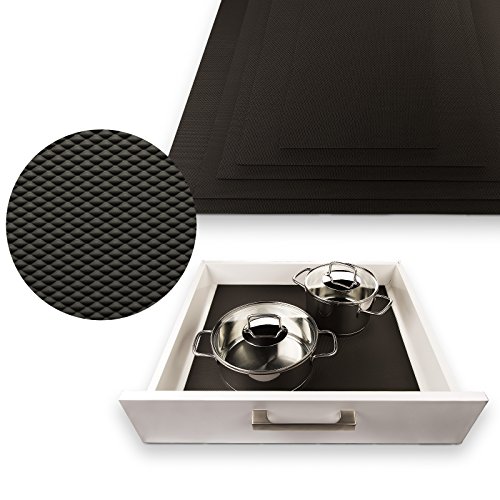 SO-TECH® Schubladenmatte Orga-Grip Graphitschwarz für 80er Blum Schublade (Innenmaß 682 x 473 mm)