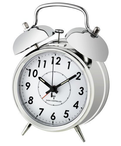 Funk-Wecker Nostalgie chrom TFA 60.1503.54 Doppelglocke