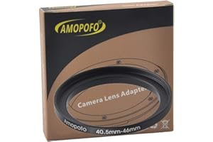 AMOPOFO Anillo Adaptador de Filtro metálico de 40,5 a 46mm,Anillo Adaptador de Filtro Step Up de Objetivo de cámara con Rosca de Filtro de 40.5mm bis 46mm