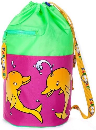 Kaboodle Childrens Dolphin Swim & Sports Bag - Lime & Pink