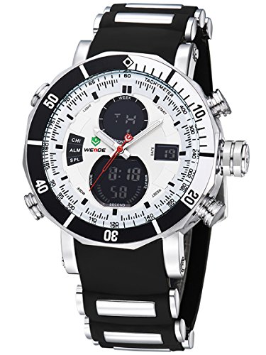 Alienwork DualTime Analog-Digital Armbanduhr Chronograph LCD Uhr Multi-funktion schwarz Polyurethan OS.WH-5203J-02 Alienwork DualTime Analog-Digital Armbanduhr Chronograph LCD Uhr Multi-funktion schwarz Polyurethan OS.WH-5203J-02