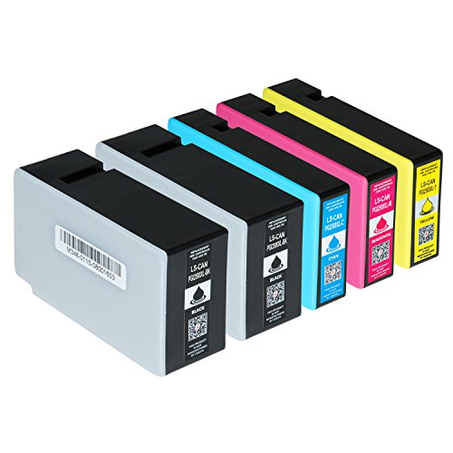 5 Logic-Seek Tintenpatronen kompatibel zu Canon Maxify MB5150 MB5350 MB5450 IB4050 - PGI-2500XL Multipack