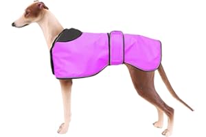Veste imperméable pour Chien MOREZI, Doublure Polaire, avec Ceinture et Trou de col réglables, adaptée aux lévriers-Rose-S