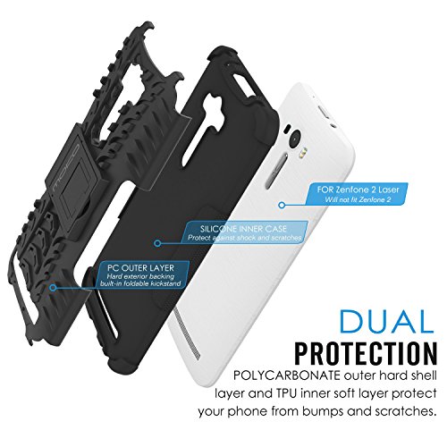 ASUS Zenfone 2 Laser Funda - MoKo Heavy Duty Rugged Dual Layer Armor with Kickstand Protective Funda para ASUS Zenfone 2 Laser ZE550KL ZE551KL 5 5 Inch Smartphone 2015 Release Negro reviews ASUS Zenfone 2 Laser Funda - MoKo Heavy Duty Rugged Dual Layer Armor with Kickstand Protective Funda para ASUS Zenfone 2 Laser ZE550KL ZE551KL 5 5 Inch Smartphone 2015 Release Negro