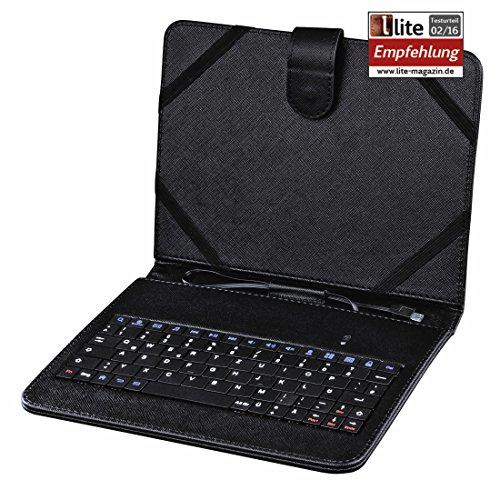 Hama OTG-Tablet-Tasche mit integrierter Tastatur (QWERTZ deutsches Tastatur-Layout, Display bis 22,5 cm (8 Zoll)) schwarz - 5