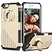 Produktbild iPhone 6 Plus Hülle, Coolden® Kickstand Slim Armor Shockproof Bumper Schutzhülle with 360° Rotating Ring Grip Halter Stand-Funktion Protective Cover für iPhone 6 plus Case iPhone 6s plus Tasche Gold