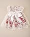 dressvip Red Christening Baptism Newborn Embroidered Satin Lace and Ribbon Dress (3-6months)