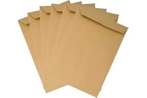 Emerson kuvert DIN C4 brun 229 x 324 mm 90 g stora kuvert inga fönster rak klaff självhäftande kuvert maxibokstav A4 kuvert s