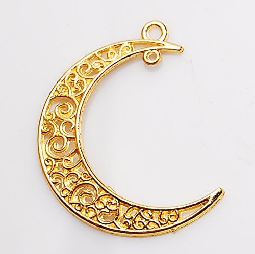 Watermark parts watermark [month Gold 5. sheets] Moon moon crescent keyhole parts handmade for powder trading
