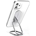 VAWcornic Phone Ring Holder, 540° Dual Direction Rotating Metal Phone Stand Phone Grip for Smartphone(iPhone, Samsung, HUAWEI), Tablet, Kindle, Switch Lite, Compatible with Magnetic Car Mount, Silver