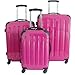 Produktbild 3-teiliges Polycarbonat-Trolley-Koffer-Set in Pink