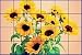 Produktbild 24er Set Fliesen Aufkleber Sonnenblume 10 x 10 cm Sticker Blume Bad Deko GODE 8