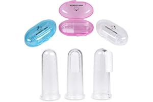 edealing Soft Safe Baby Toothbrush Kids Silicone Finger Toothbrush Gum Brush Clear Massage Pack Of 3