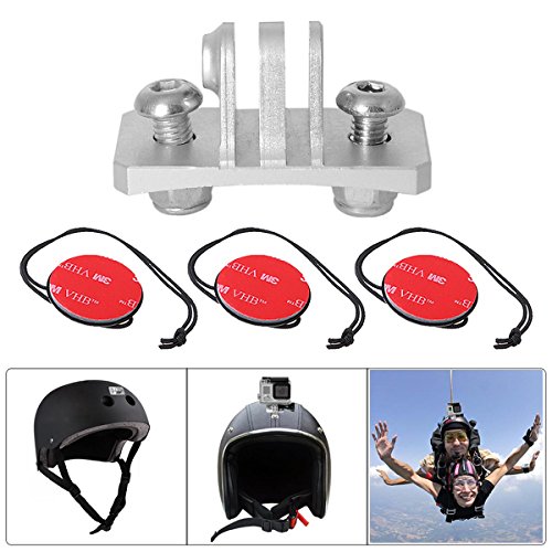 Fantaseal Action Kamera Helm Halterung Aluminium Fallschirmspringen Helmhalterung Sturzhelmhalterung Permanent Helmet Mount fr GoPro Hero 5 / 4/ 3+/ 3/ Session / SJCAM SJ4000 SJ5000 / Garmin Virb XE Virb Ultra 30 / Xiaomi Yi 4K / Tomtom Bandit / DBPOWER GEEKPRO Lightdow LD4000 LD6000WIFI ASX Canany QUMOX ICEFOX Vic Tsing Topjoy KIPTOP MAOZUA Veho MUVI HD10 MUVI V1 V2 Action Cam - Silber