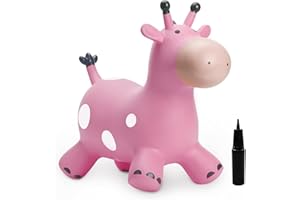 U&C Planet Salta Animales para Niños, Salta Jirafas, Salta Caballos Hinchable, Salta Animales Hinchable para Niños Jirafa Juguetes para Niñas Edad 1-6
