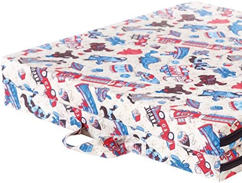 Pile of Pillows Trains and Trucks Fold-a-Bed, 1-Pack