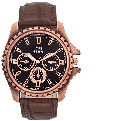 Louis Geneve Stylish Brown Analog Round Wrist watch for Men & Boys RS.199 (91.00% Off) - Amazon