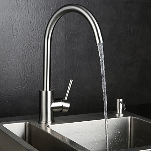 KINSE® 360° Küchenarmatur Wasserhahn Einhandmischer Waschbecken armaturen Edelstahl SUS304 Spültischarmaturen