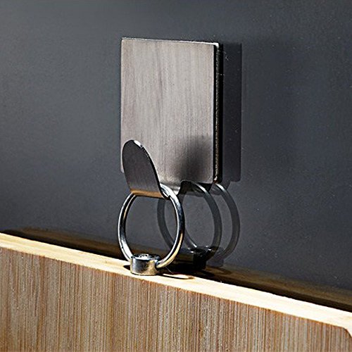 Weare Home Modern Stil 4 Teilige Wandhaken Handtuchhaken Badezimmerhaken Küchehaken aus 304 Edelstahl 3M Klebstoff ohne Bohren Rostfrei Haltbar Badzubehör Badaccessoires Dekor für Küche - 5