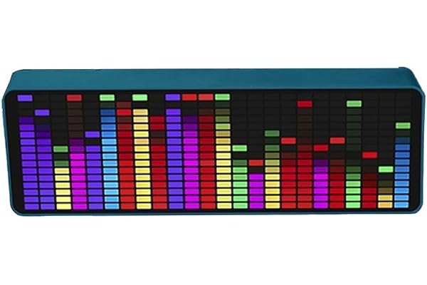 Indicateur de spectre musical, analyseur d'affichage du spectre de musique LED couleur VU mètre RVB affichage du niveau audio carte amplificateur avec câble audio USB